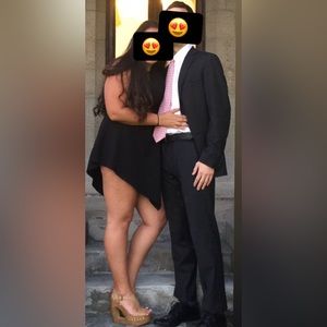 Interesting sexy little black dress